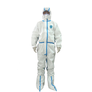CE Certificated Medical Surgical Waterproof Disposable Protective Clothing Safety Coverall Suit Garment Non Woven Protective Body Suits